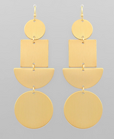 Gold Shape Dangle Earring